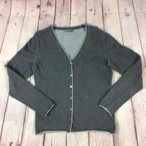 Women’s Montego Gray V-Neck Long Sleeve Cardigan - Size XS